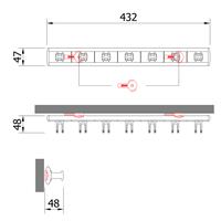 Fixed belt rack - white-bright aluminium 2